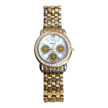 Style &amp; Co Womens Gold Tone Metal Faux Diamond Accented Wrist Watch Jewelry - €10,16 EUR