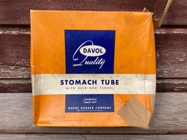 VTG DAVOL STOMACH TUBE w BULB AND FUNNEL MEDICAL COLLECTIBLE IN BOX - £38.18 GBP