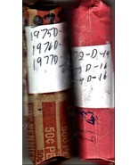 Lincoln Pennies Coins -2 Rolls of 1972D,1973D,1974D,1975D,1976D &amp; 1977 - $13.69 CAD
