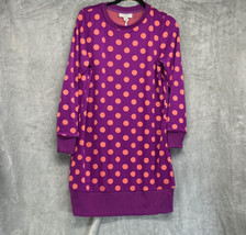 Victor Glemaud Women’s Purple Polka Dot Long Sleeve Tunic Dress Size S - £28.41 GBP