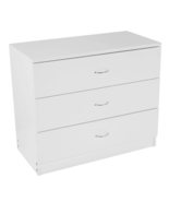 Unknown1 Modern Simple 3-Drawer Dresser White Mid-Century Wood Glossy - $98.99