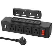 Under Desk Power Strip With 4 Outlets And Usb Ports, Under Desktop Charging Outl - £30.25 GBP