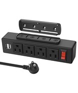 Under Desk Power Strip With 4 Outlets And Usb Ports, Under Desktop Charg... - £31.35 GBP