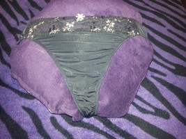 Size L XL NWOT Hema Black Sexy Embroidered Tanga Thong - $13.99 CAD