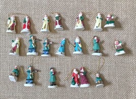 Miniature Old World Victorian Style Christmas Ornament Set For Tabletop Tree - £7.39 GBP