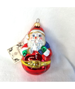 Vtg Kurt Adler Polonaise Collection Santa Christmas Tree Ornament Round ... - $21.34