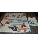 Vintage NFL Football Teams WINDOW CURTAIN SET Giants 49ers Bears Washington - £23.30 GBP