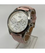 Guess Silvertone Stainless Steel Watch Pink Leather Band, Working New Ba... - €23,58 EUR