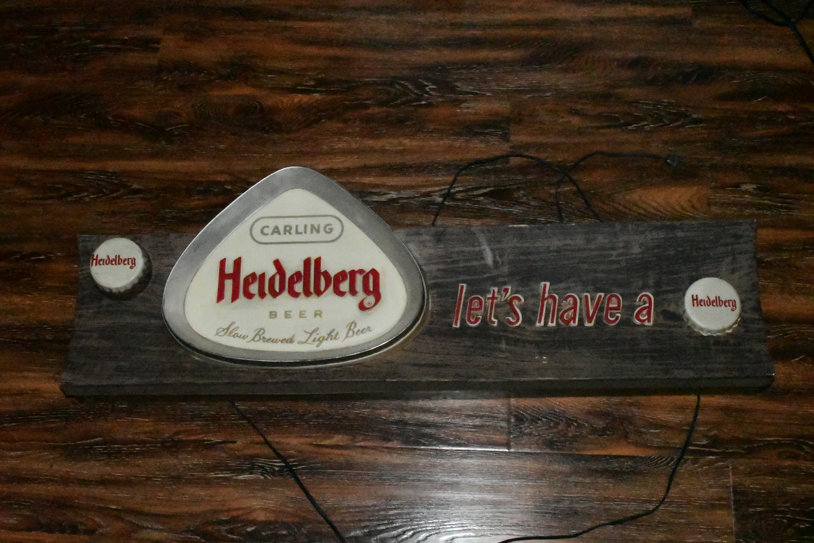 Rare Vintage Original Old Heidelberg Brewery Beer Tin Light up Sign AS I... - $569.00