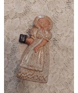 Knobler Girl Candle Holder Figurine Vintage Japan Made Rustic Look FREE ... - £12.42 GBP