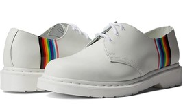 Dr. Martens Pride Rainbow Oxford Leather Derby Unisex Shoes Womens Size 11 White - £47.85 GBP