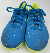 Nike Mercurial Size 1Y Activewear Soccer Cleats Blue w Fluorescent Green LOOK - £23.70 GBP