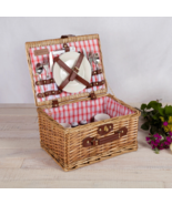 Catalina Picnic Basket For 2 Wicker Picnic Basket With Picnic Set - £71.63 GBP+