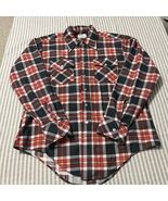Vtg  Montgomery Ward Flannel Adult Large Multicolor Plaid Workwear No Ir... - $12.38 CAD