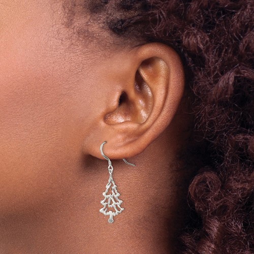 Christmas Tree Earrings in Sterling Silver Item image 3