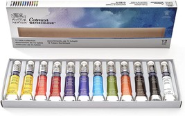 Winsor &amp; Newton Cotman Watercolour Paint 12 x 8ml Tube Set of Assorted Colours - £31.62 GBP