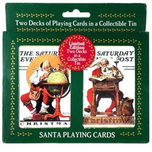 Norman Rockwell Christmas Saturday Evening Post Two Deck Playing Cards - NEW ! - £14.73 GBP