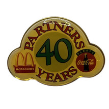 McDonald’s Coca-Cola Coke 40 Year Anniversary Fast Food Enamel Lapel Hat... - $5.95