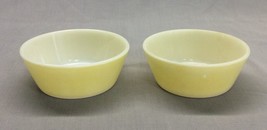 2 Vintage Federal Yellow Milk Glass Oven Proof Cereal Bowls MCM Original... - £7.42 GBP