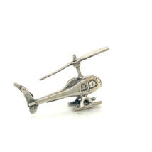 Vintage Signed 800 Sterling Italian Carved Helicopter Figure Display Miniature - £35.19 GBP