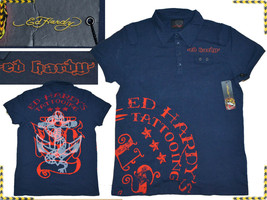ED HARDY by Christian Audigier Men&#39;s Polo Shirt Size S EH01 T1P - $36.46