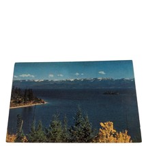 Postcard Flathead Lake And Mission Range Kalispell &amp; Polson MT Chrome Unposted - £5.57 GBP