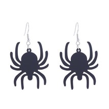 Black Spider Goth Punk Acrylic Earrings Halloween - £9.28 GBP