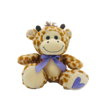 12” Giraffe Plush With Purple Heart Detail - £4.73 GBP