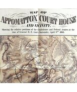 Map Appomattox Courthouse Civil War Reproduction 19x16&quot; Military History... - $34.99 CAD