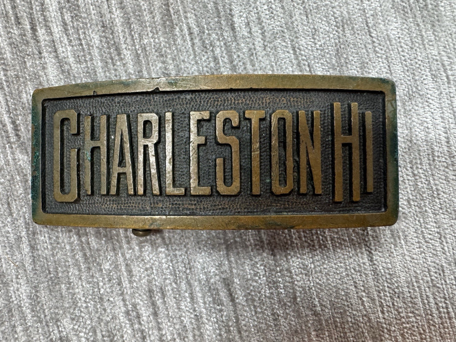 Vintage Charleston High School Brass Belt Buckle Charleston South Carolina a Item image 3