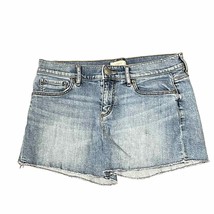 Ann Taylor LOFT Denim Shorts Size 2 Light Blue Cut Off Women Jean Stretc... - $16.12