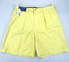 Polo Ralph Lauren Tyler Shorts Men 36 Yellow Chino Pleated Casual New NWT Cotton - £22.74 GBP