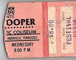 Alicia Cooper AC/Dc Concierto Ticket Stub June 28 1978 Knoxville Tennessee - $49.49