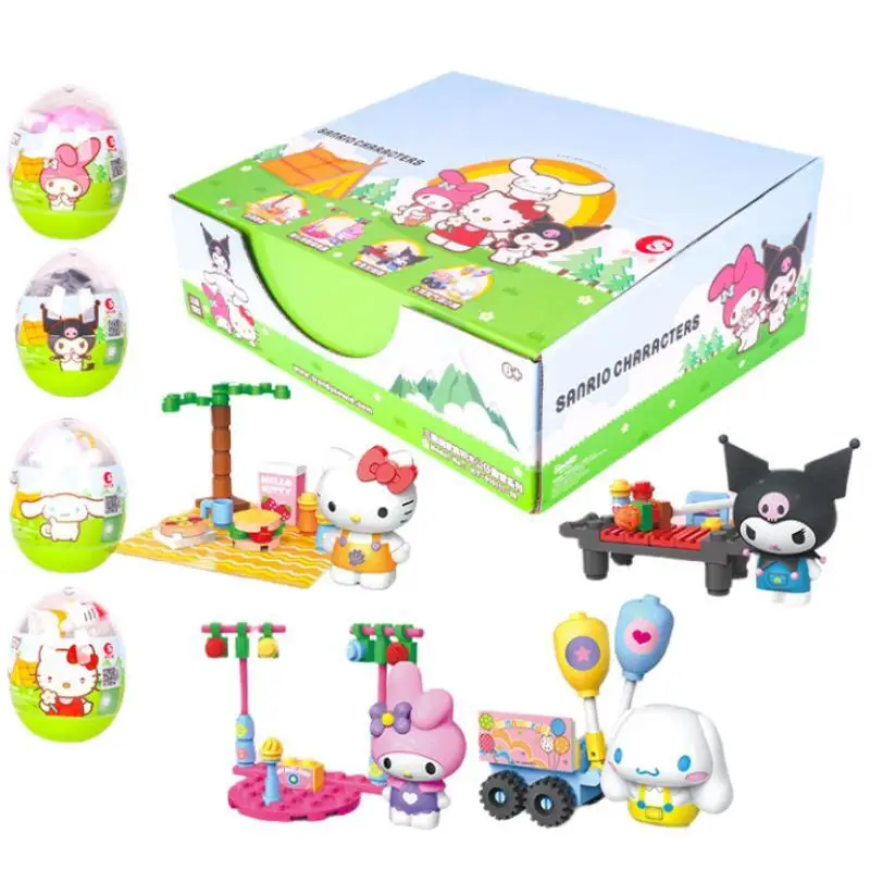 Sanrio Hello Kitty Anime Figure My Melody Kuromi Cinnamoroll Doll Capsule Toy - £18.43 GBP