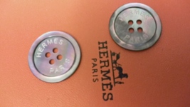 Hermes Button 4-Hole Shell Pearl 22 mm Single - $19.50