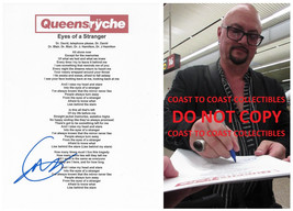 Geoff Tate signed Queensryche Eyes of a Stranger Lyrics sheet proof autographed - £86.04 GBP