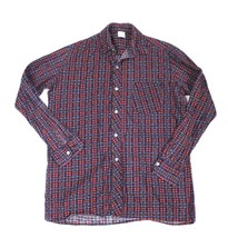 VTG McGeorge Thin Flannel Shirt 80s Men&#39;s S 100% Cotton Grunge Plaid Red... - €41,51 EUR