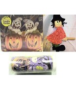 Halloween Decorations Lot - Ghost/Pumpkin Tea Candle Holders, Witch &amp; Sp... - €9,51 EUR