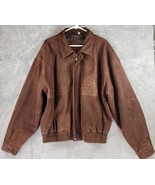 Roundtree &amp; Yorke Jacket Mens Large Brown Suede Leather Vintage Full Zip... - £62.75 GBP