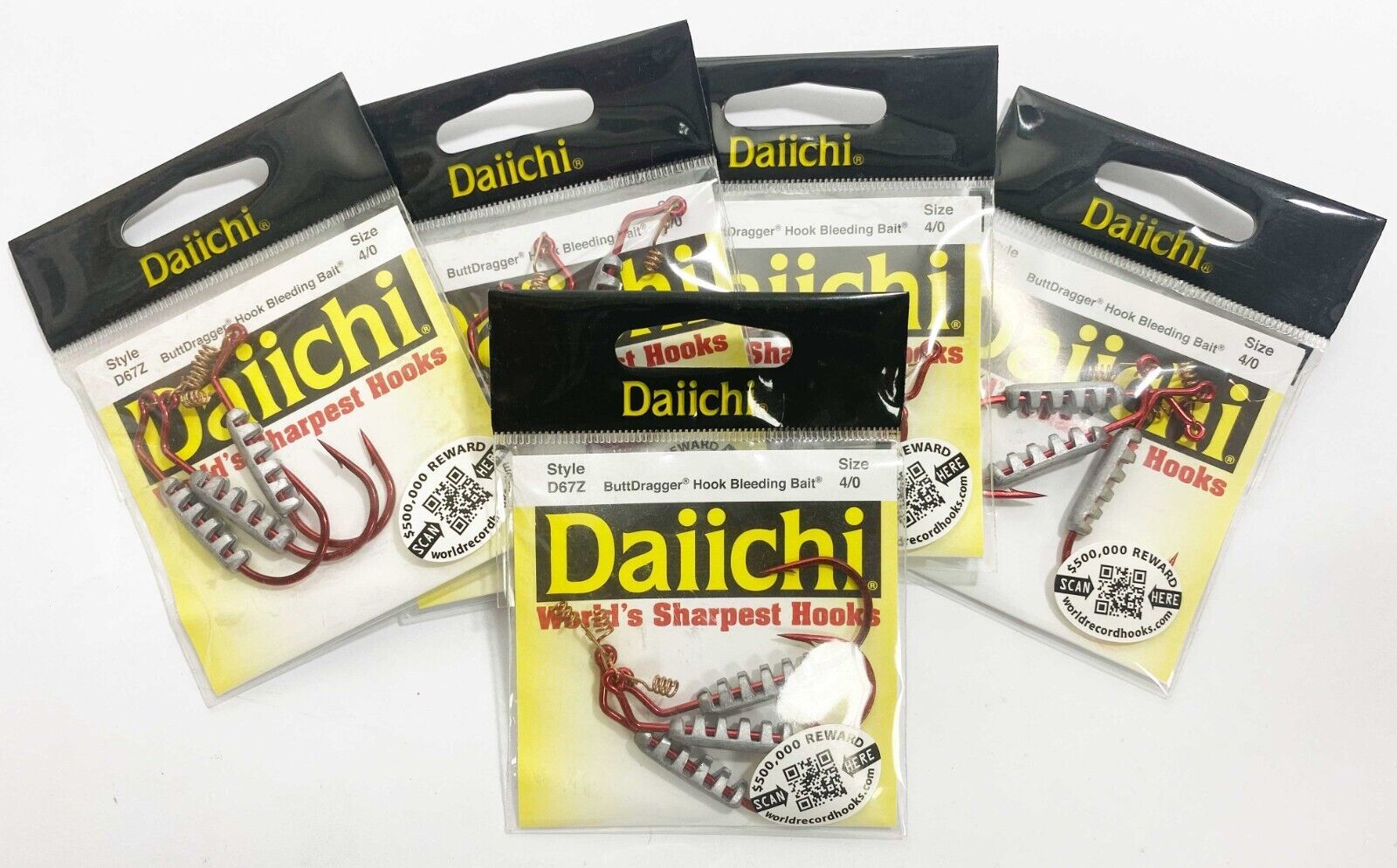 Primary image for Daiichi Weighted Butt Dragger Hooks 4/0 D67Z Five 3 Packs