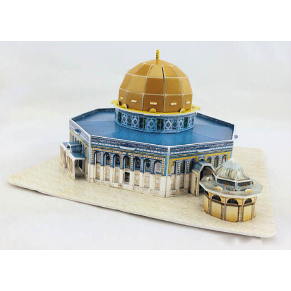 Educational 3D Model Puzzle Jigsaw Golden Mosque DIY Toy - $17.84