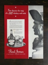 Vintage 1937 Paul Jones A Blend of Straight Whiskies Full Page Original ... - $6.92