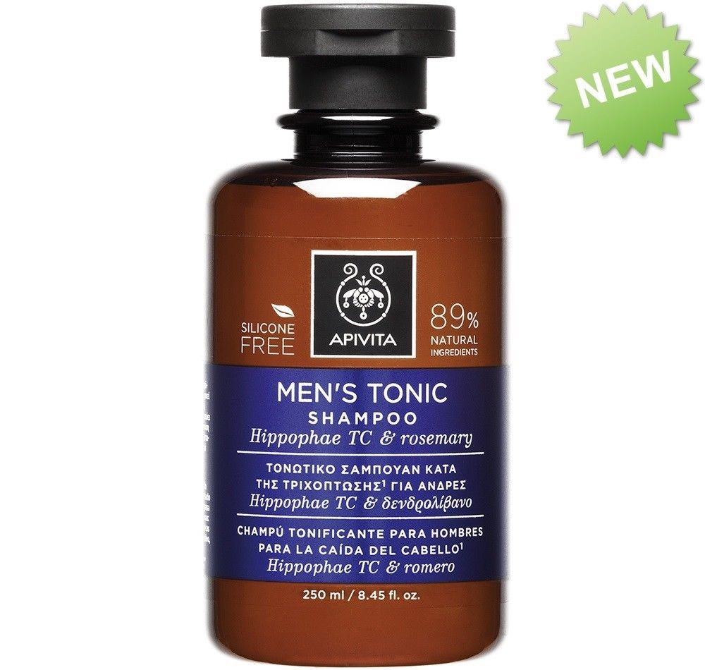 Apivita Men's Tonic Shampoo For Hair Loss With Hippophae TC & Rosemary 250ml - $23.72