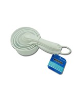 Kitchen Measuring Cups And Spoons Nesting 8 Piece Set White Plastic - $2.96