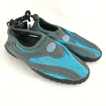 Shoe Shack Womens Water Shoes Slip On Mesh Drawstring Blue Gray Size 7 - £15.16 GBP