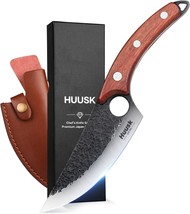 Huusk Viking Knives Hand Forged Boning Knife Full Tang Japanese Chef Knife With - £35.42 GBP