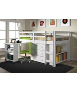 Ava Kid&#39;s Furniture Set with Twin Loft Bed, Desk, Dresser &amp; Bookcase in One - $1,236.51