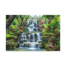Waterfall w Maple Trees Kyoto Garden Canvas Wall Art for Home Decor Ready-to-Ha - £72.74 GBP+