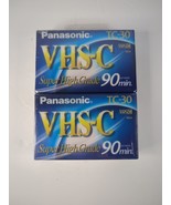 Panasonic TC-30 Super High Grade 90 min Tapes 2 Pack VHS-C NEW - £9.36 GBP