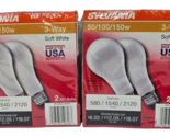4 Pack Sylvania 50/100/150 Watt 3-Way Soft White A-21 Light Bulbs
